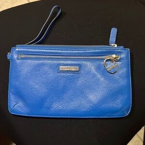 Calvin Klein Blue Large Wristlet in excellent pre owned condition